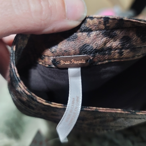 NWT Free People Printed Fake Out Brown Leopard Print Faux Wrap Mini Skirt - Picture 9 of 13